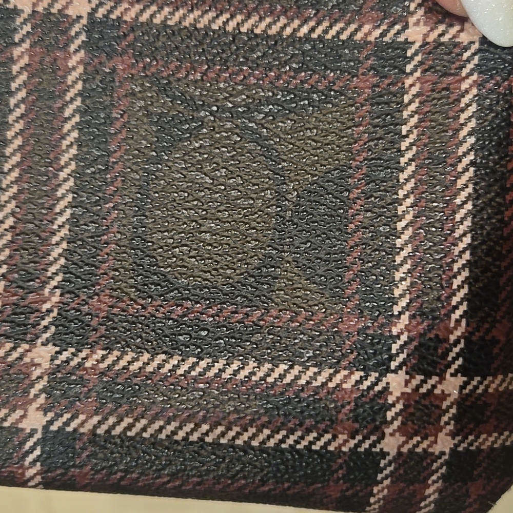 Coach Plaid Signature Zipper Wristlet/Wallet - Picture 6 of 11